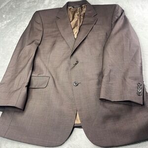 Jos A Bank Signature Collection Mens Brown 100% Wool Blazer‎ Jacket 44 RG